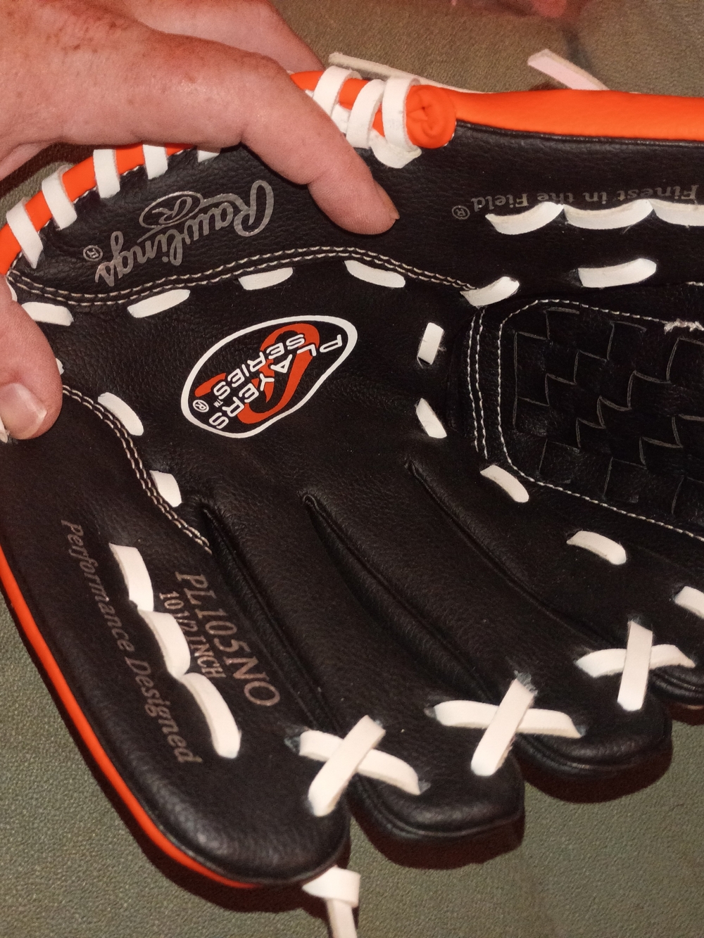 Rawlings Black & Orange Youth Baseball Glove 10.5in - Right Hand Throw - Picture 3 of 9
